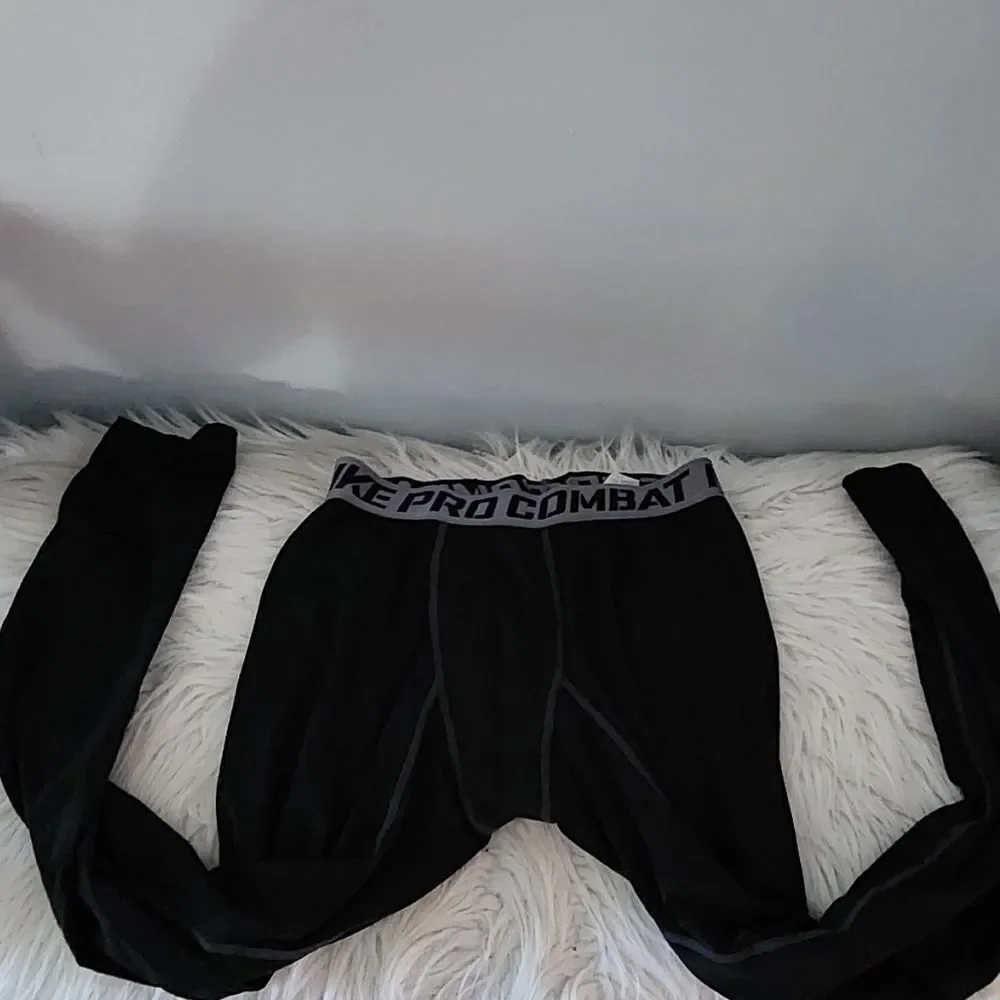 Nike pro combat compression pants black men's large